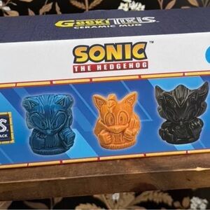 Sonic the Hedgehog collectible Mug Set - Blue, Orange, Black